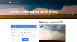 Skärmbild av StormChasingUSA.com